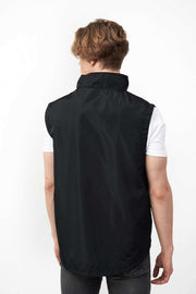 Back View of Sleeveless Jacket Designed for Men