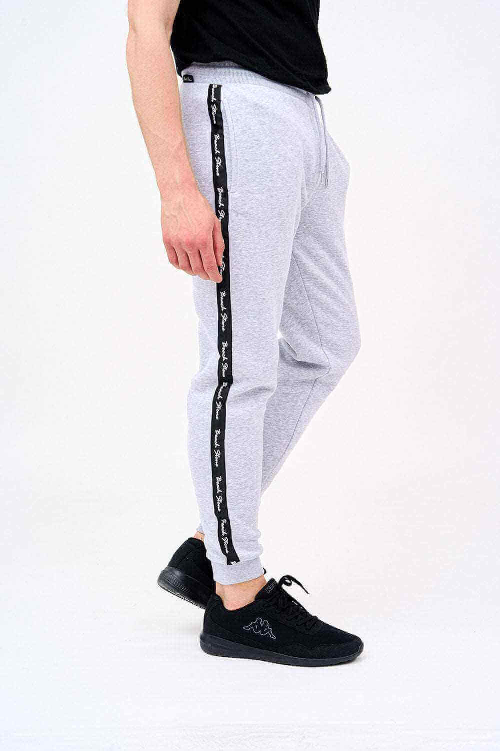 Right Side View of Men's Skinny Fit Joggers with Side Tape