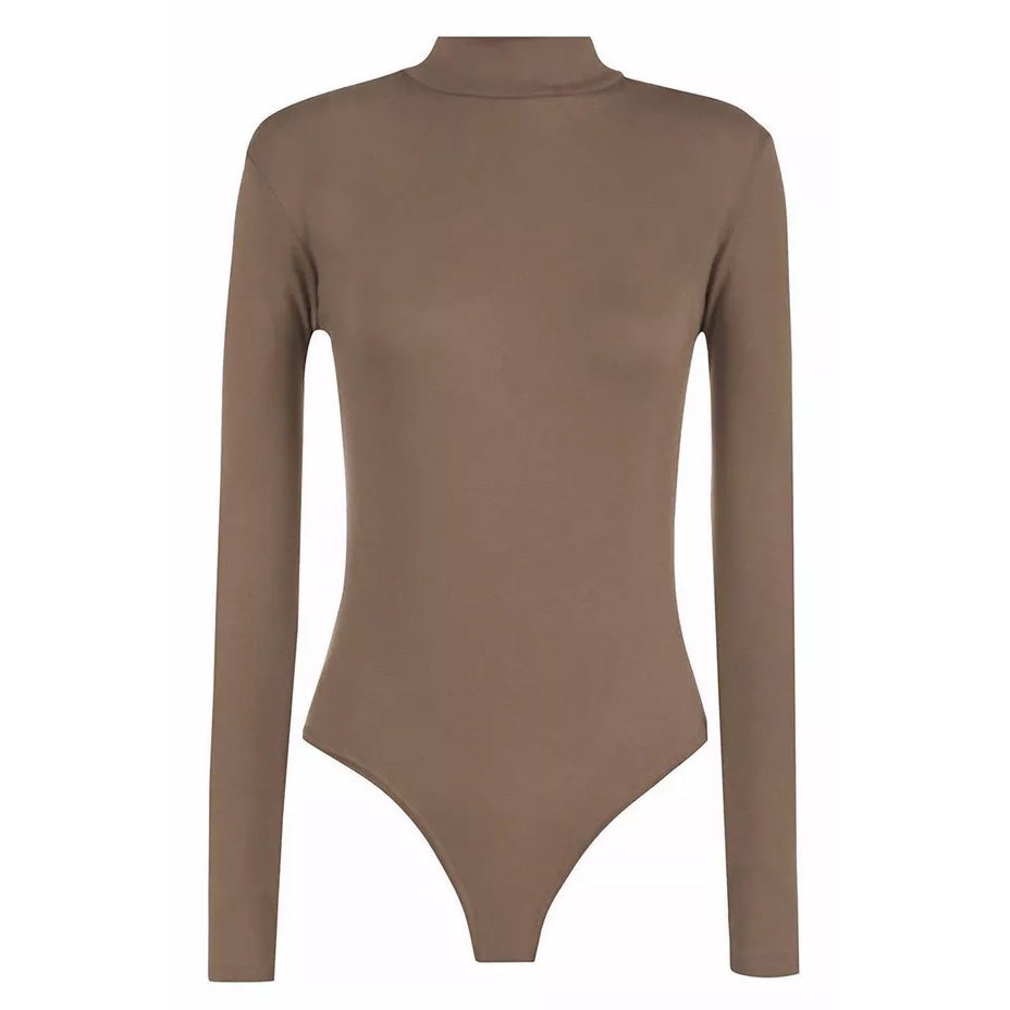 Women long sleeves Turtle Neck Bodysuit Leotard Women Polo Neck Body Suit Tanga Slim Fit Leotards Ladies
