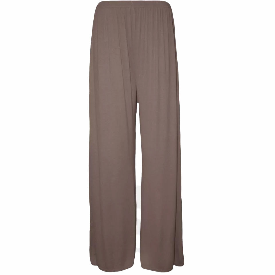 Ladies Palazzo Wide Leg Flared Elasticated Stretch Plain Trousers Womens Wide Leg Loose Baggy Fit Palazzo Ladies Palazzo Summer Trousers for Women