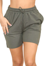 Comfy Mid-Length Olive Cycling Shorts for Women!