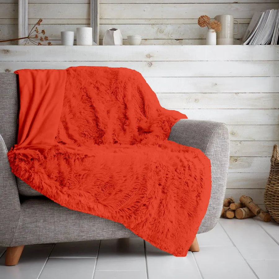 Luxury Hug & Snug Fluffy Fur Teddy Cuddles Throw Blanket Sofa Bed Warm & Cosy