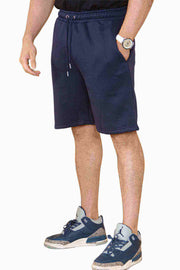Left Side View of Men's Gym Shorts in Navy Blue for Your Active Lifestyle