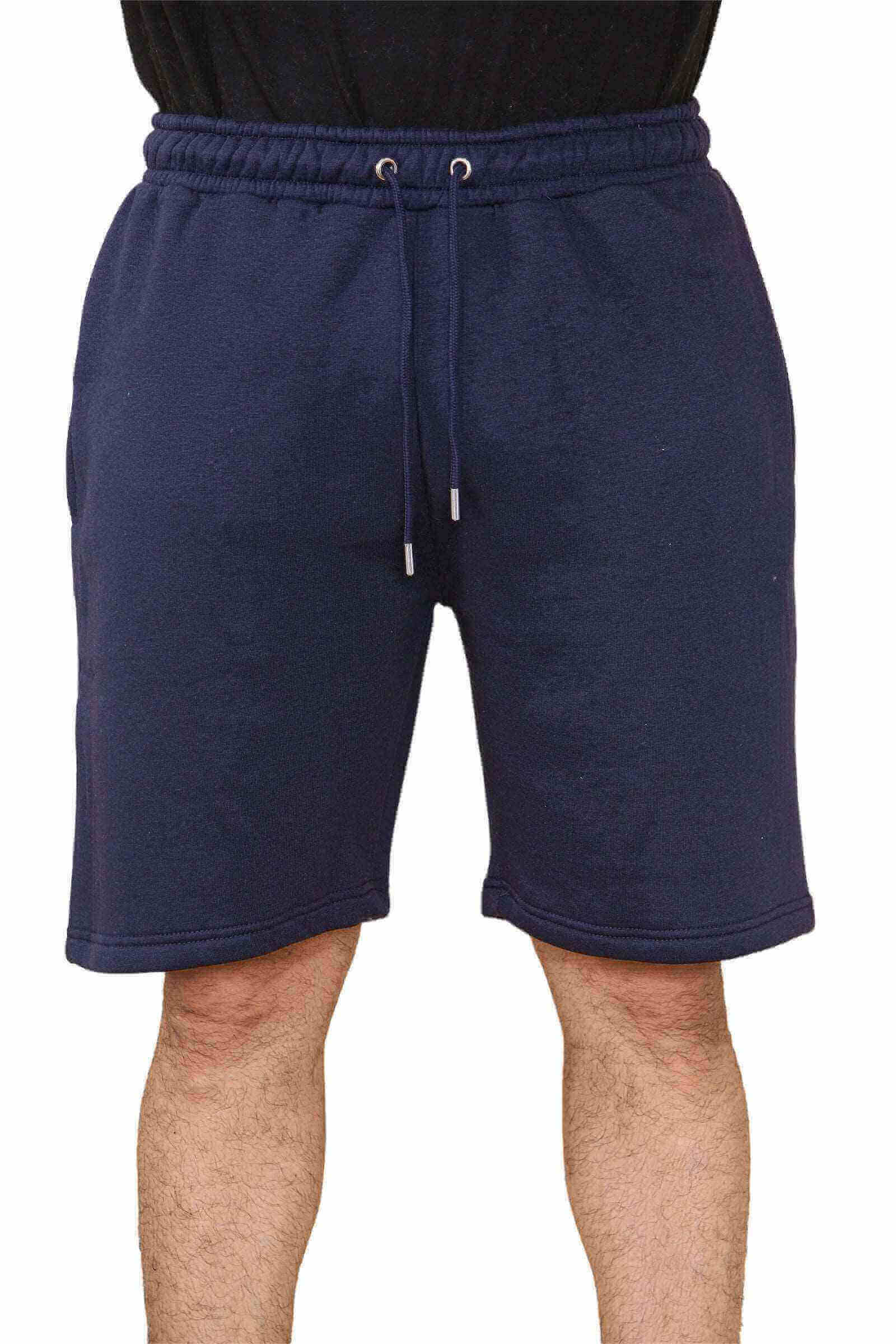 Front View of Men's Gym Shorts in Navy Blue for Your Active Lifestyle