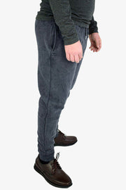 Right Side View of Men's Acid Wash Slim Fit Joggers