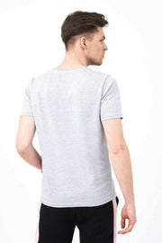 Back View of Men's Short Sleeve Shirts in Grey