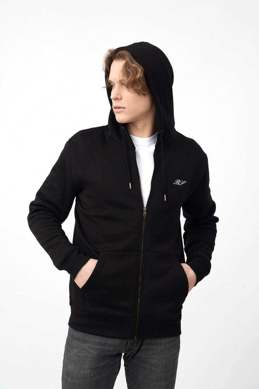 Zipped Mens Hoodie with Pockets 
