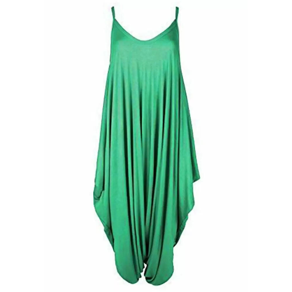 Women's Lage look Strappy Baggy Harem Jumpsuit Dress Top Playsuit Cami 10-20