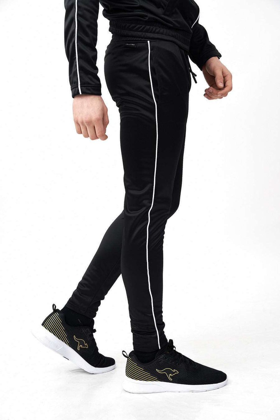 Skinny fit Joggers of Zipper Tricot Men's Tracksuit with Side Piping