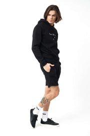 Side View of Men's Hoodie with Shorts