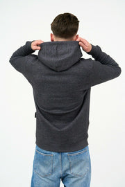 Comfy Men's Hoodie with Beach Stone Embroidery In Charcoal