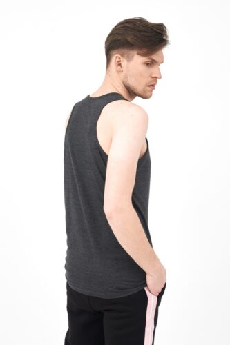 Men's Basic Vest Top in Charcoal