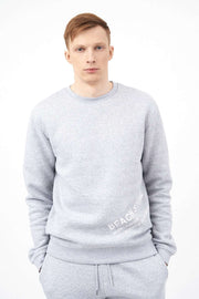 Crew Neck Sweatshirt of Regular Fit Reflective Fleece Sweater Tracksuit for Men
